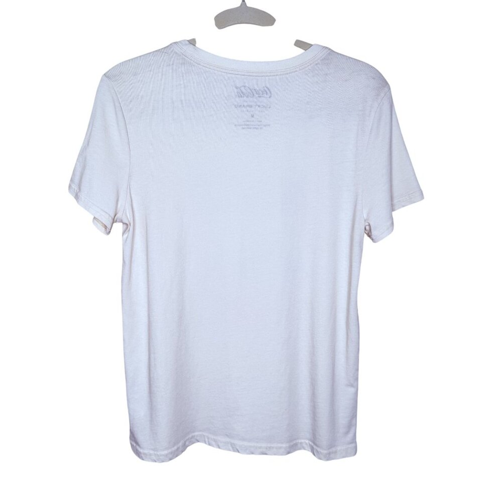 Lucky Brand Cream Coca-Cola Santa Graphic Tee White M - Picture 2 of 8